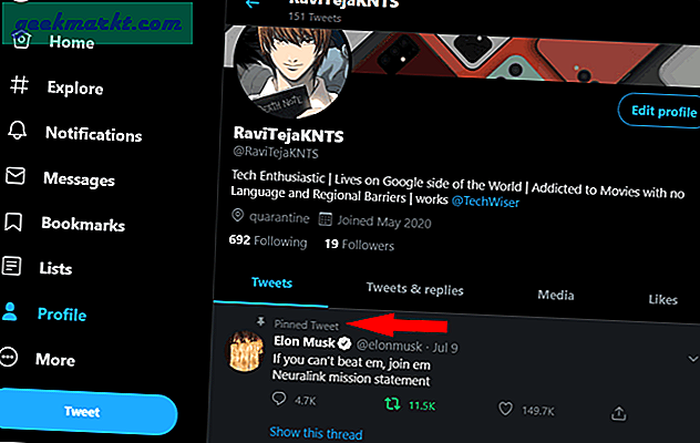 Cách ghim một người khác Tweet vào hồ sơ Twitter của bạn