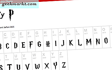 Nơi để tìm thấy Harry Potter Font